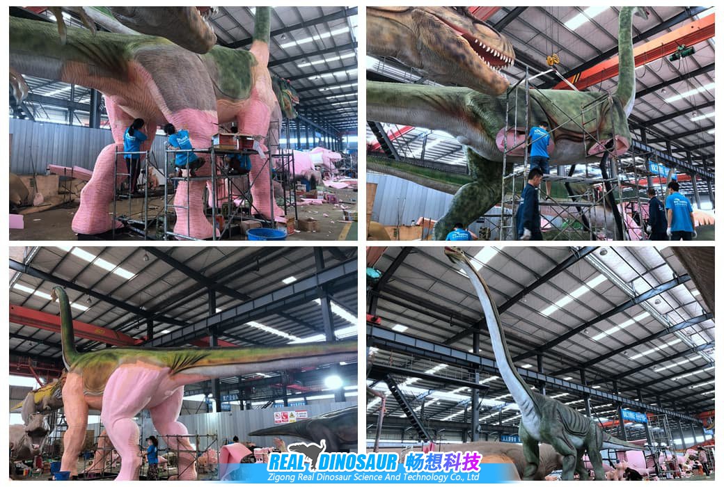 大尺寸腕龙模型制作过程